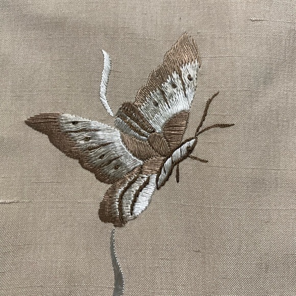 Butterfly Embroidered Beige Vest - Picture 3 of 7